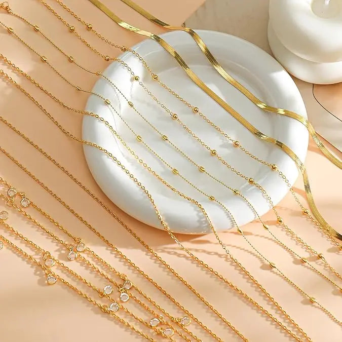 8Pcs Waist Chain 18K Gold Plated Belly Belt Chains Sexy Bikini Beaded Sequin CZ Coin Body Chain Jewelry Accessories Adjustable