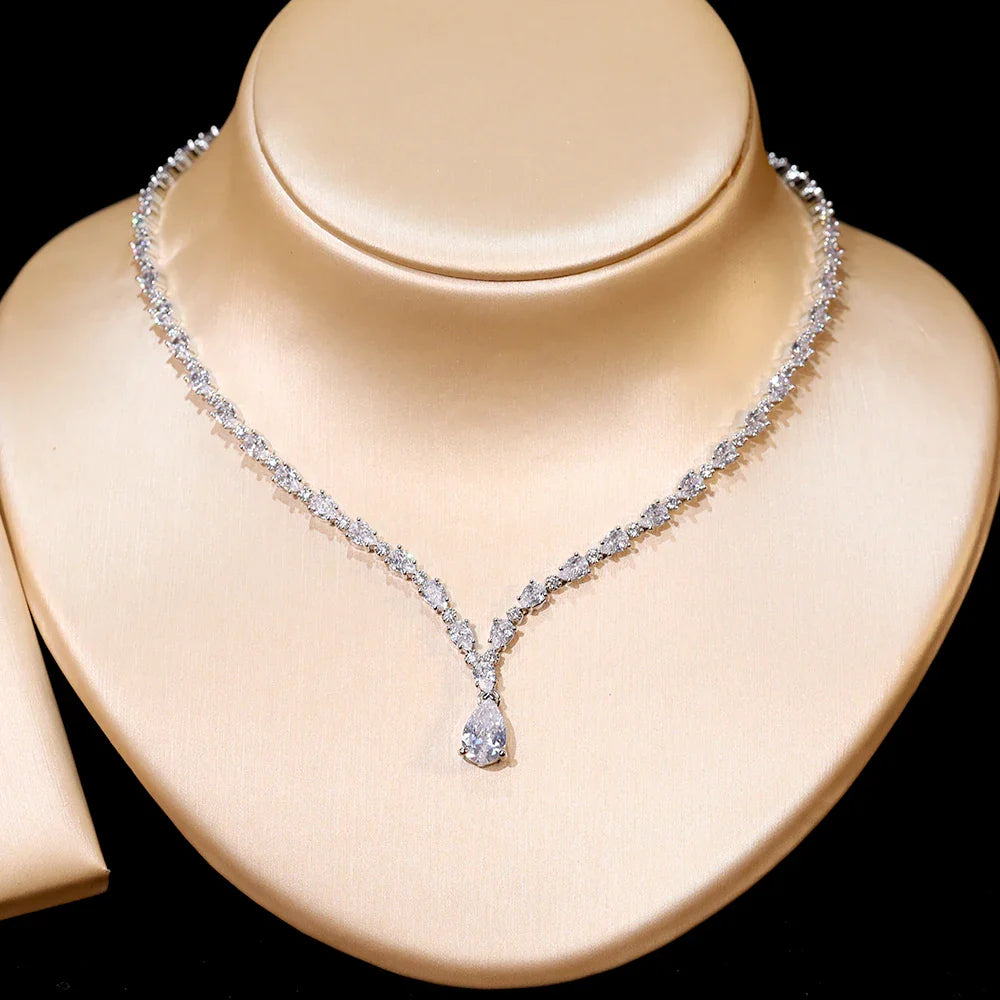 Envy NYC Dazzling Cubic Zirconia Water Drop Earrings 2 Piece Set — 2 Piece detail