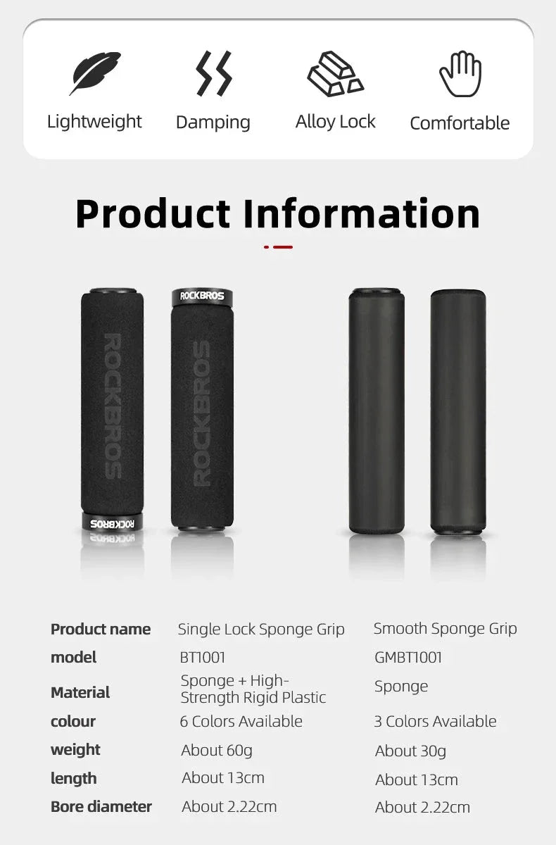 ROCKBROS Cycling Grips: Boost Ride Comfort & Control!
