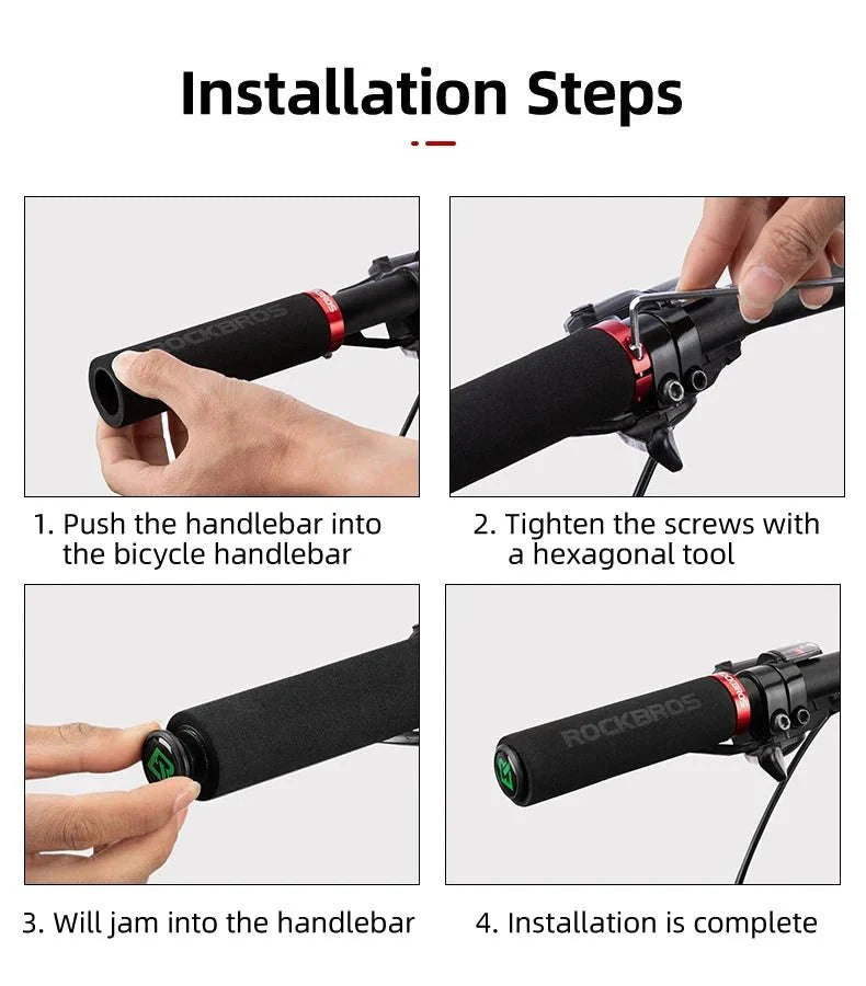 ROCKBROS Cycling Grips: Boost Ride Comfort & Control!