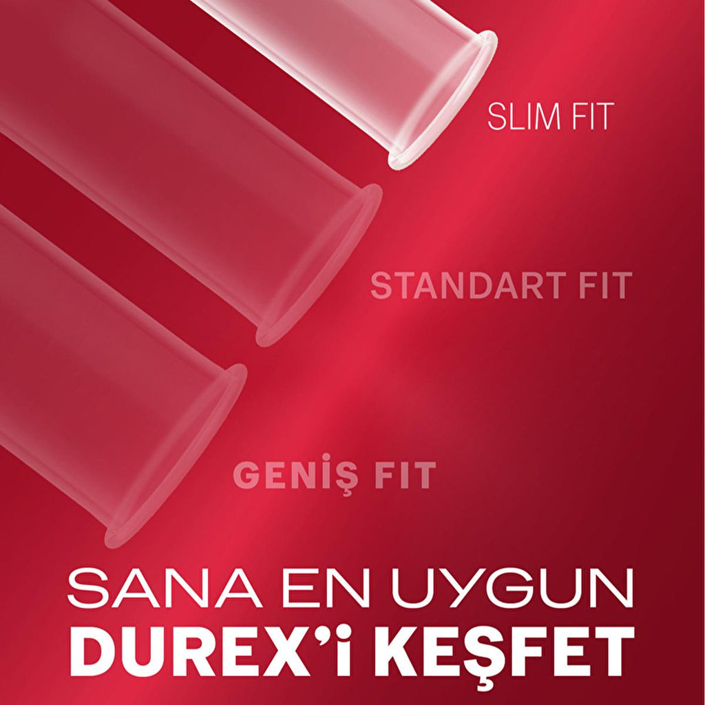 Durex Slim Fit Condoms - Lubricated, Safe Sex Products for Enhanced Sensitivity - 16 Count