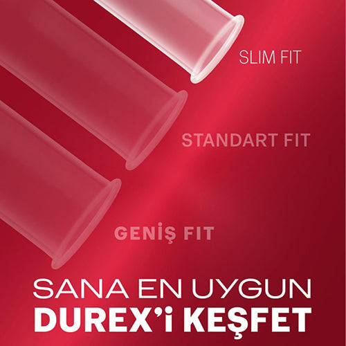 Durex Slim Fit Condoms - Lubricated, Safe Sex Products for Enhanced Sensitivity - 16 Count
