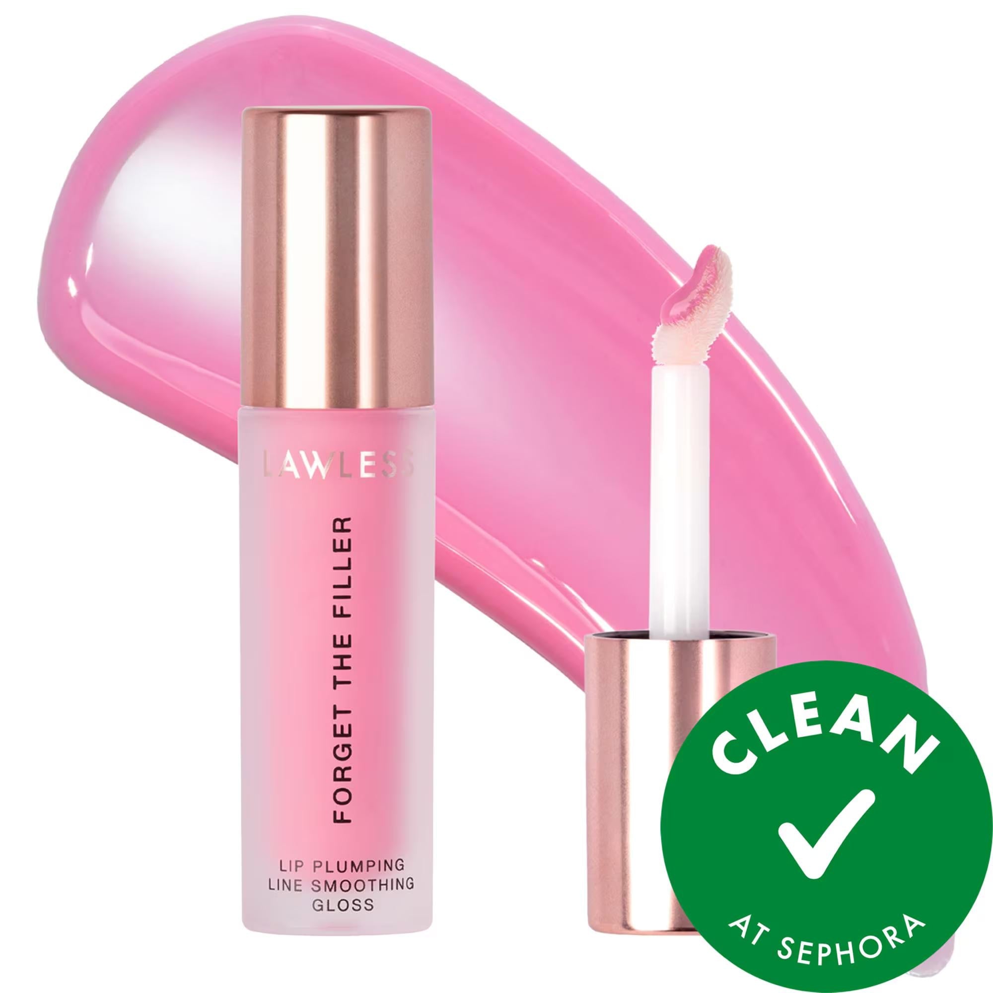 Forget The Filler Lip Plumper: Hydrating, Vegan Lip Gloss for Visibly Fuller, Smoother Lips - Clinically Proven MAXI-LIPª Formula