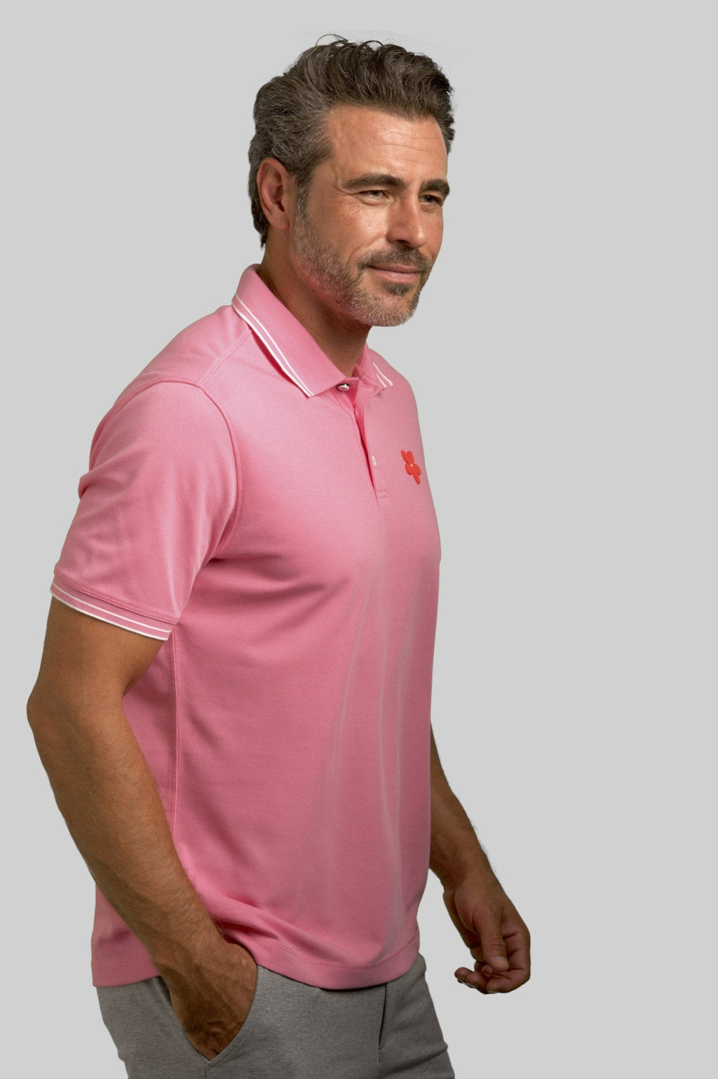 Buki Happy Polo Shirt - Sunrise — detail close-up