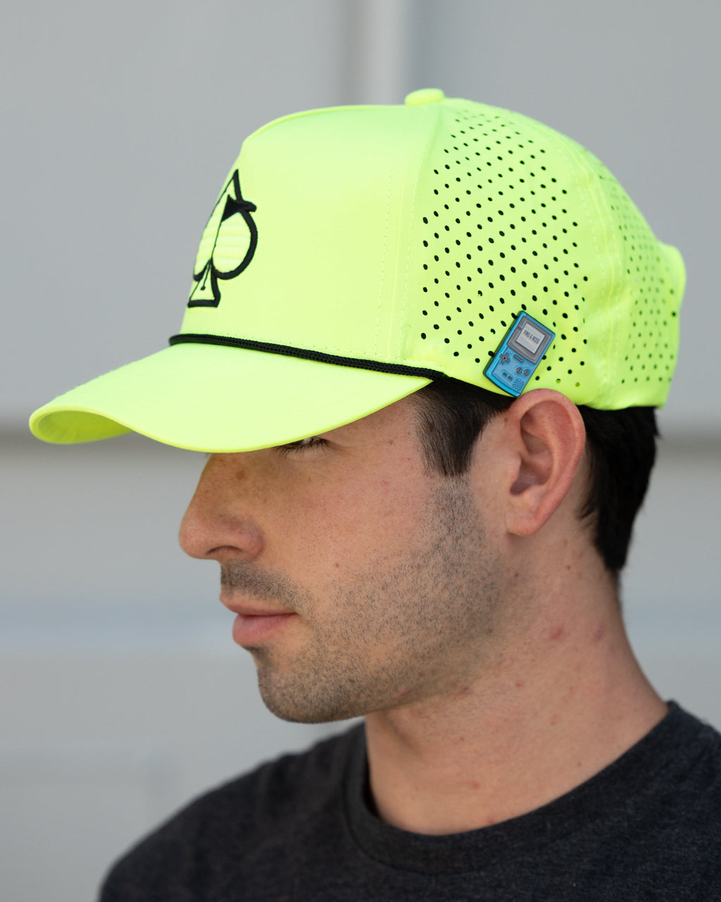 Perforated Rope Hat - Highlighter Yellow – Pins and Aces, view 7