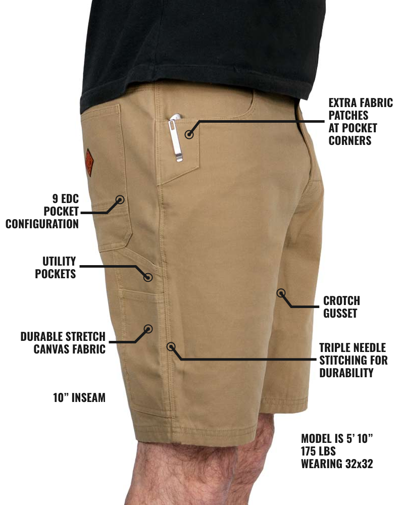Off The Grid Surplus Havok Shorts 10" - Coyote — side view