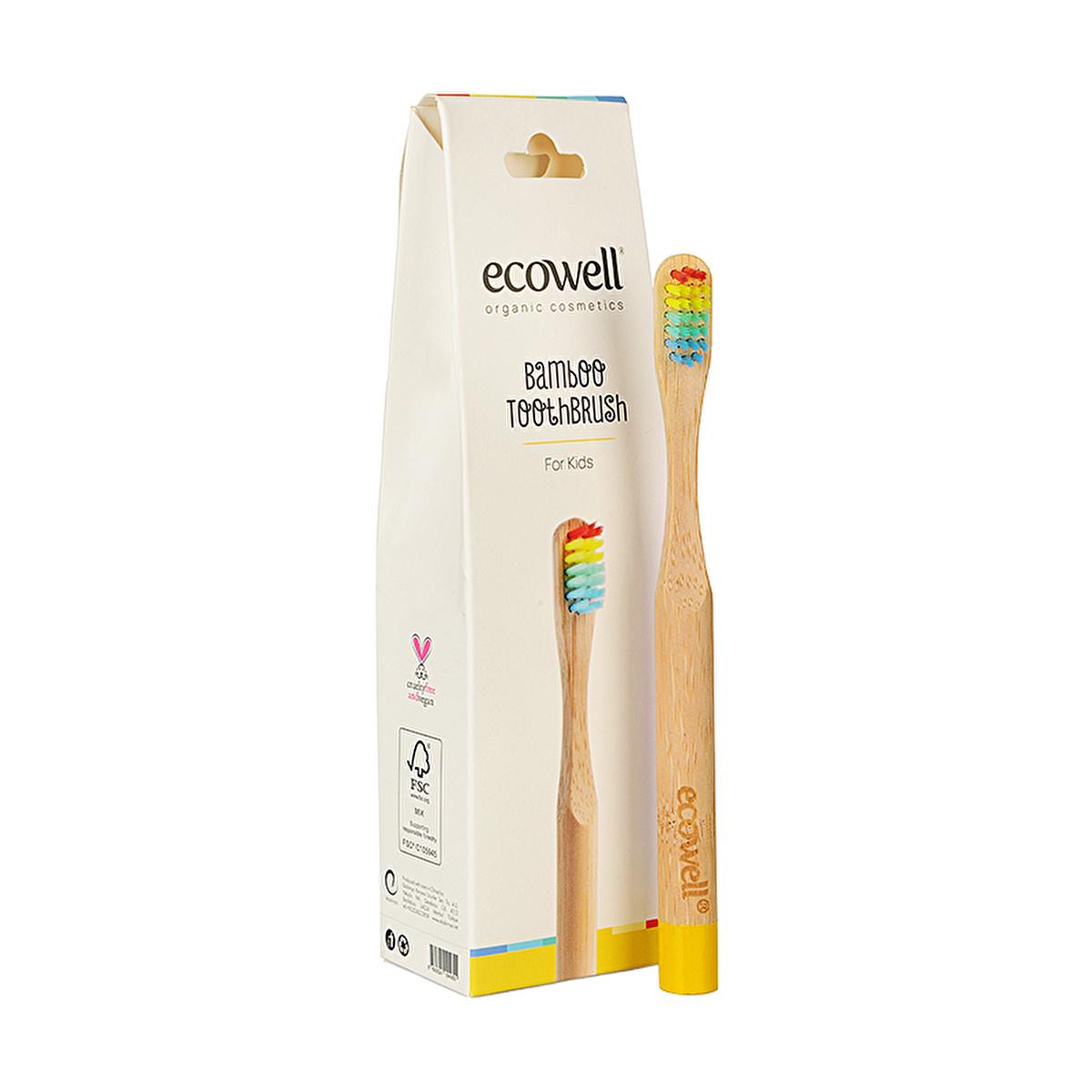 Ecowell Organic Children's Toothpaste - Cosmos Certified, Vegan, Blackberry Flavored for Kids 6+ Months