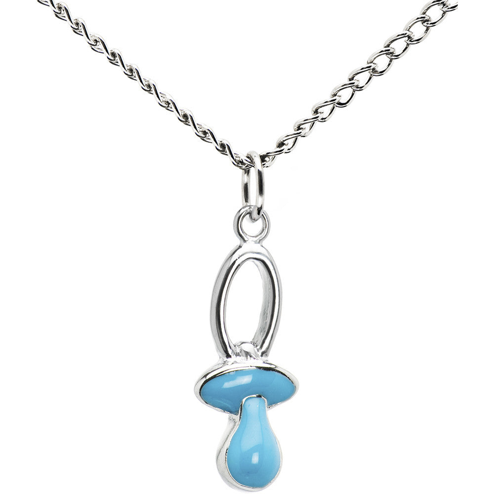 BodyCandy Baby Blue Pacifier Necklace — main product shot