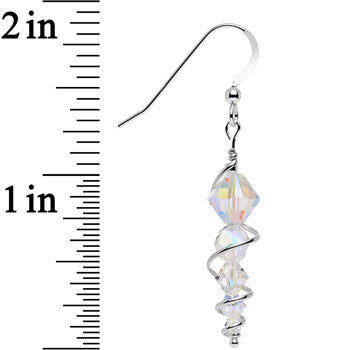 BodyCandy 925 Sterling Icicle Drop Earrings Created with Crystals — side view