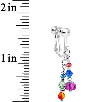BodyCandy Handcrafted Glistening Crystal Clip Earrings — detail close-up