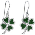 BodyCandy Jeweled Heart Shamrock Earrings — main product shot