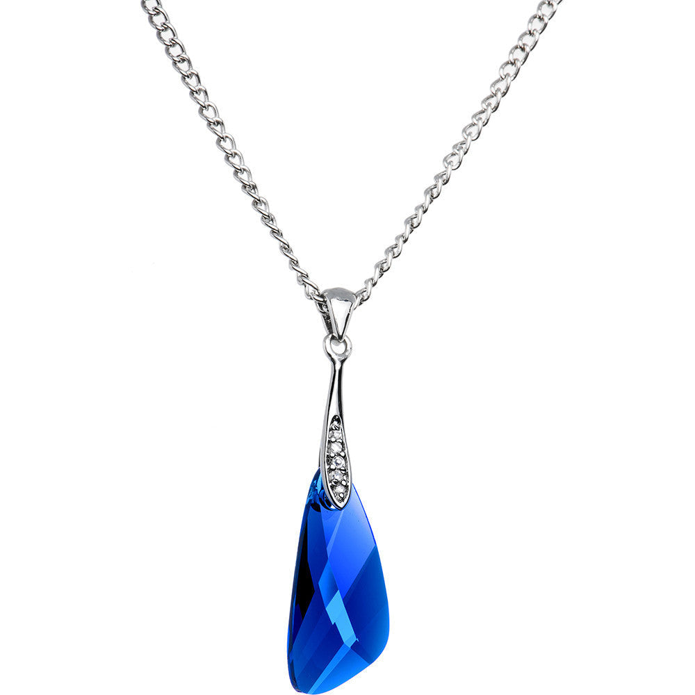 BodyCandy Sapphire Blue Inspire Necklace Created with Crystals — main product shot