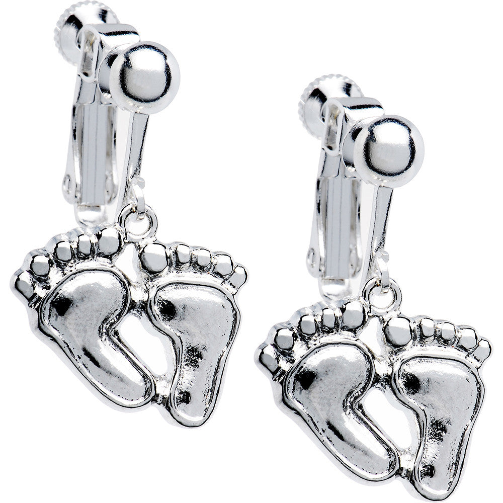 BodyCandy Fun Footprints Clip on Earrings — main product shot