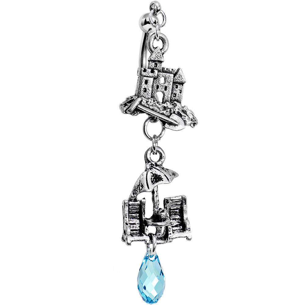BodyCandy Beachy Keen Double Mount Belly Ring Created with Crystals — main product shot