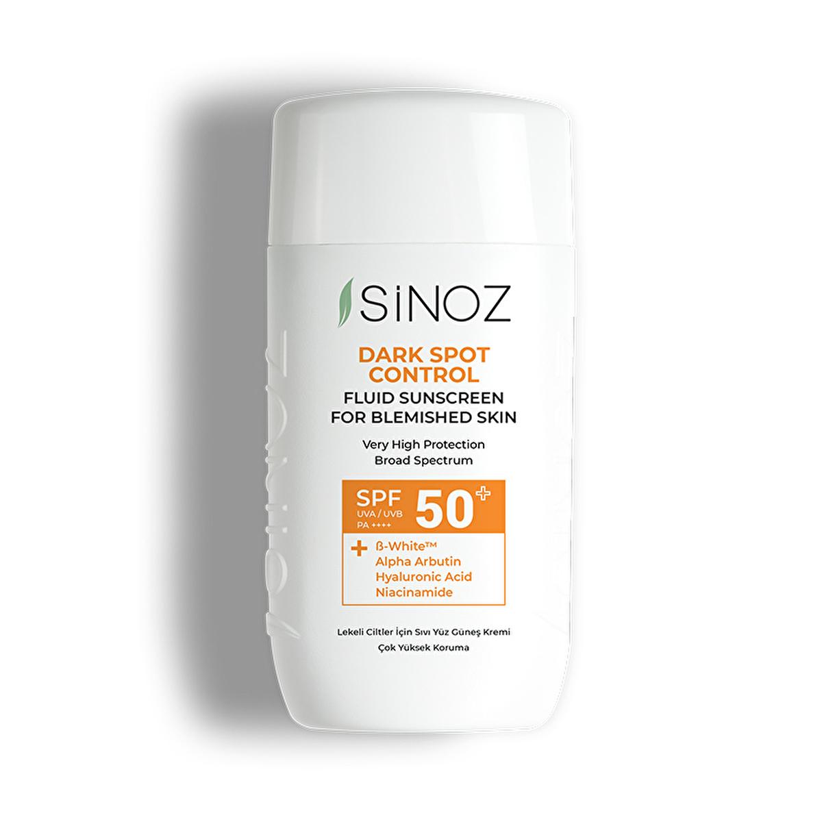 Sinoz SPF50+ Sunscreen for Dark Spots: Brightening Facial Sunscreen with Alpha Arbutin & Hyaluronic Acid Ð Non-Greasy, Daily Sun Protection for Hyperpigmentation