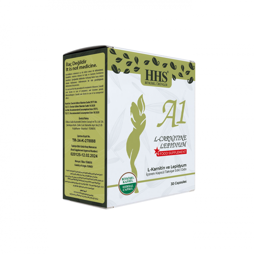 L-Carnitine Lepidium Supplement - 30 Capsules | HHS A1