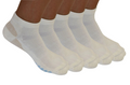 Spun Bamboo High Performance Anklet Bamboo Viscose Socks Unisex White Color - 5-pack — main product shot