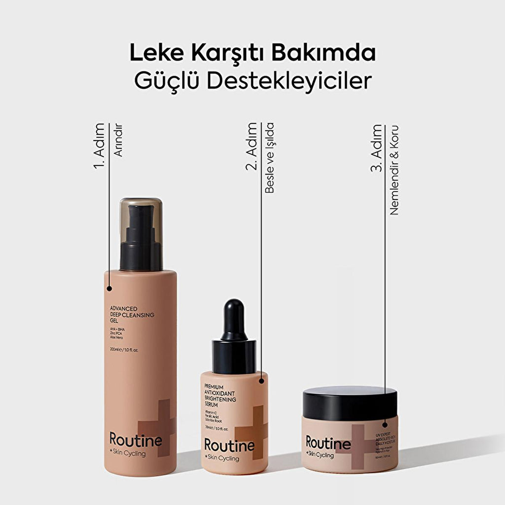 Routine+ Antioxidant Brightening Serum with 10% Vitamin C & 5% Ferulic Acid - Vegan Skincare for Brighter, Even-Toned Skin
