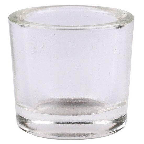 Bluecorn Candles Heavy Glass Votive Candle Holders - 50% Recycled Glass — texture detail