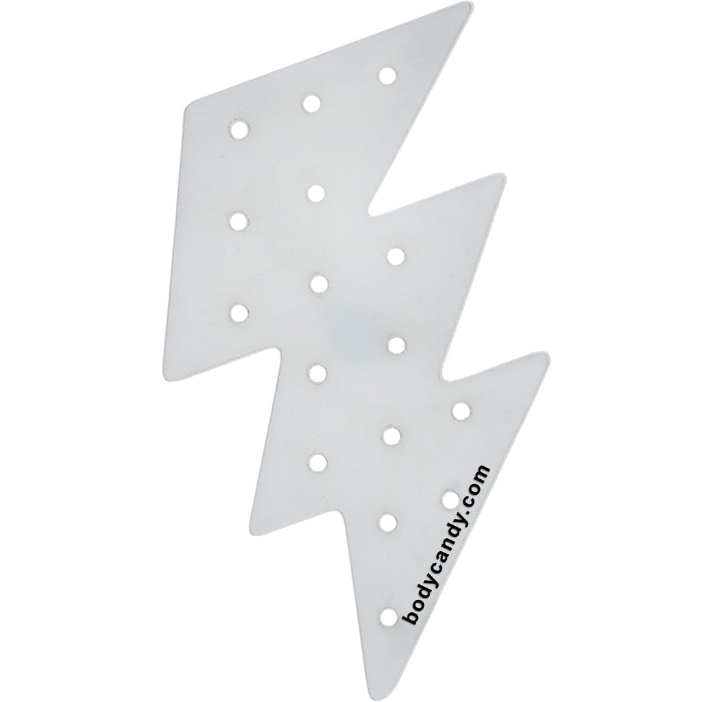 BodyCandy Glow in the Dark Lightning Travel Flat Back Earring Palette — detail close-up