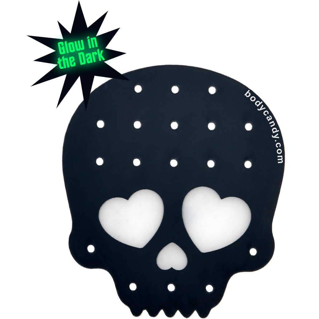 BodyCandy Skull Travel Flat Back Earring Palette — in-use photo