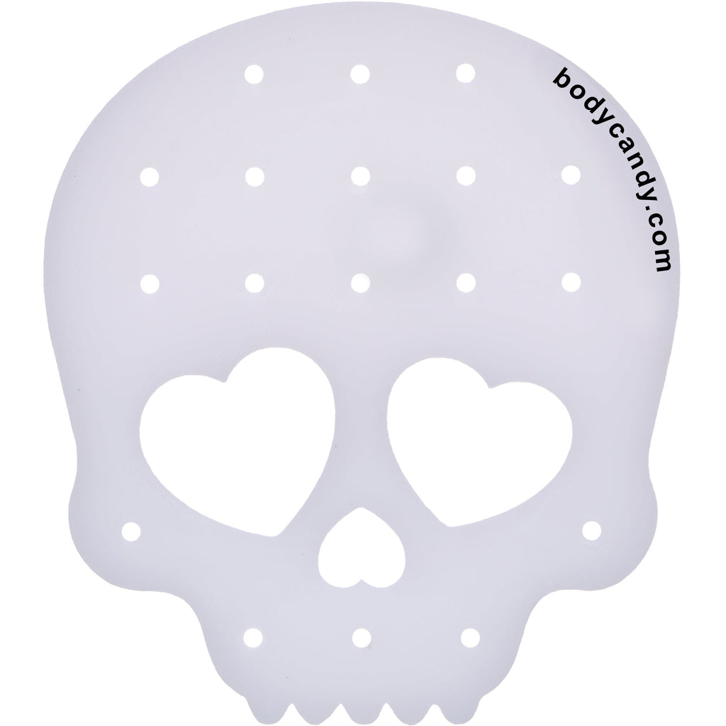 BodyCandy Skull Travel Flat Back Earring Palette — back view