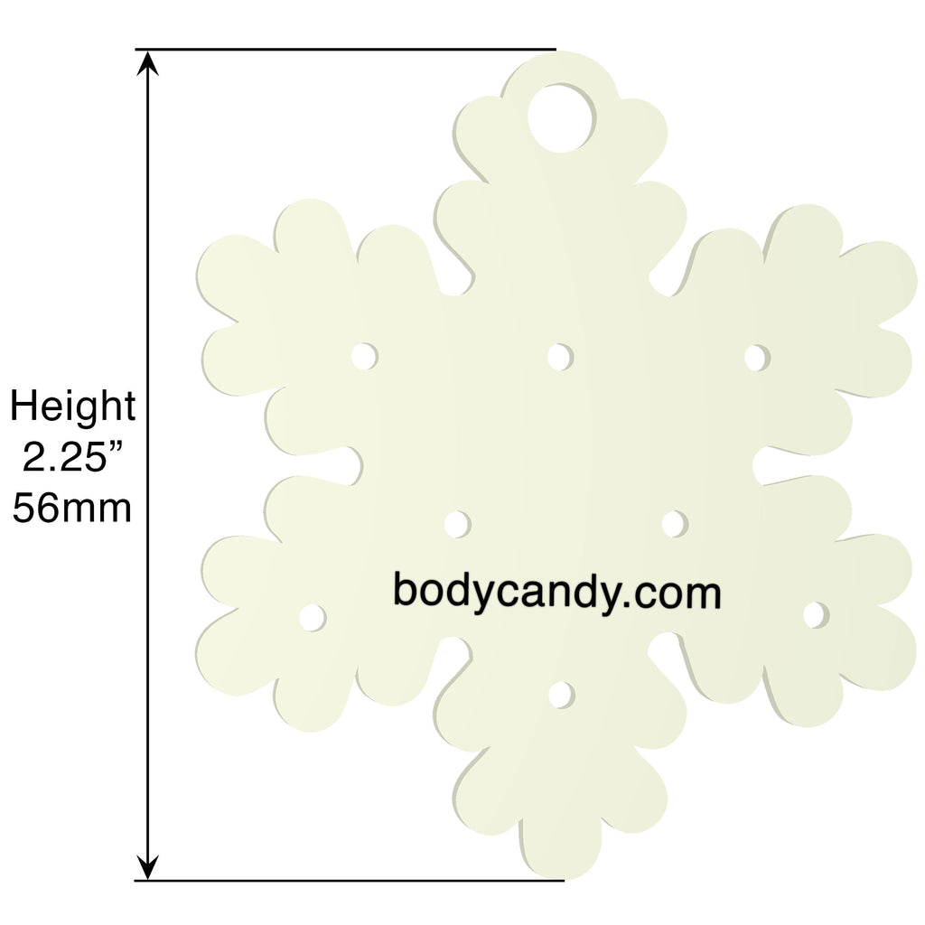 BodyCandy Glow in the Dark Christmas Ornament Travel Flat Back Earring Palette — detail close-up