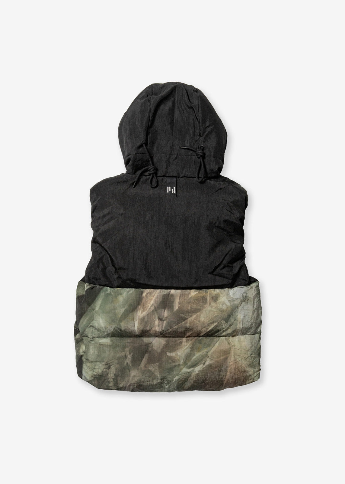 Holden Outerwear Hooded Down Vest - Rekall Tie — lifestyle worn / used context