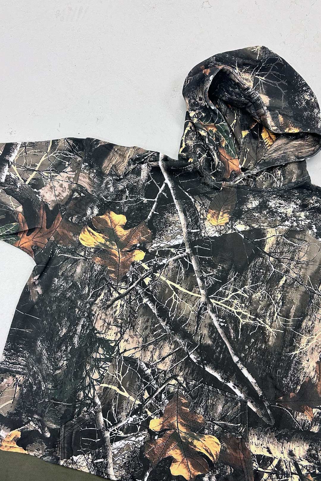 Thrash Happy Stealth Heavyweight Oversized Unisex Camo Hoodie — side view