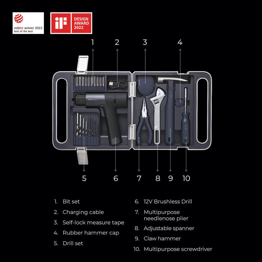 12V Brushless Drill Tool Set – HOTO, view 7