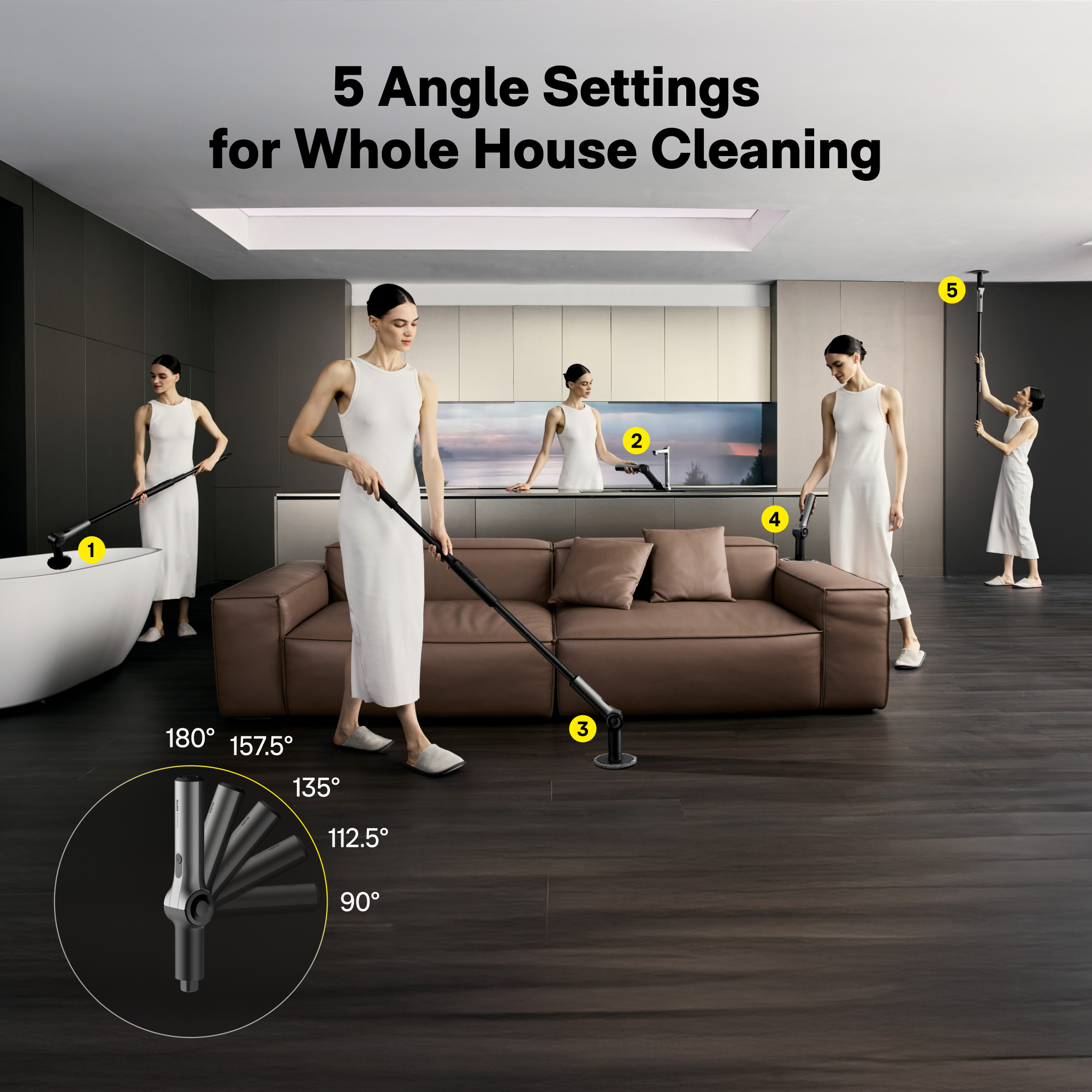 HOTO Flexi™ Cordless Spin Scrubber, view 5