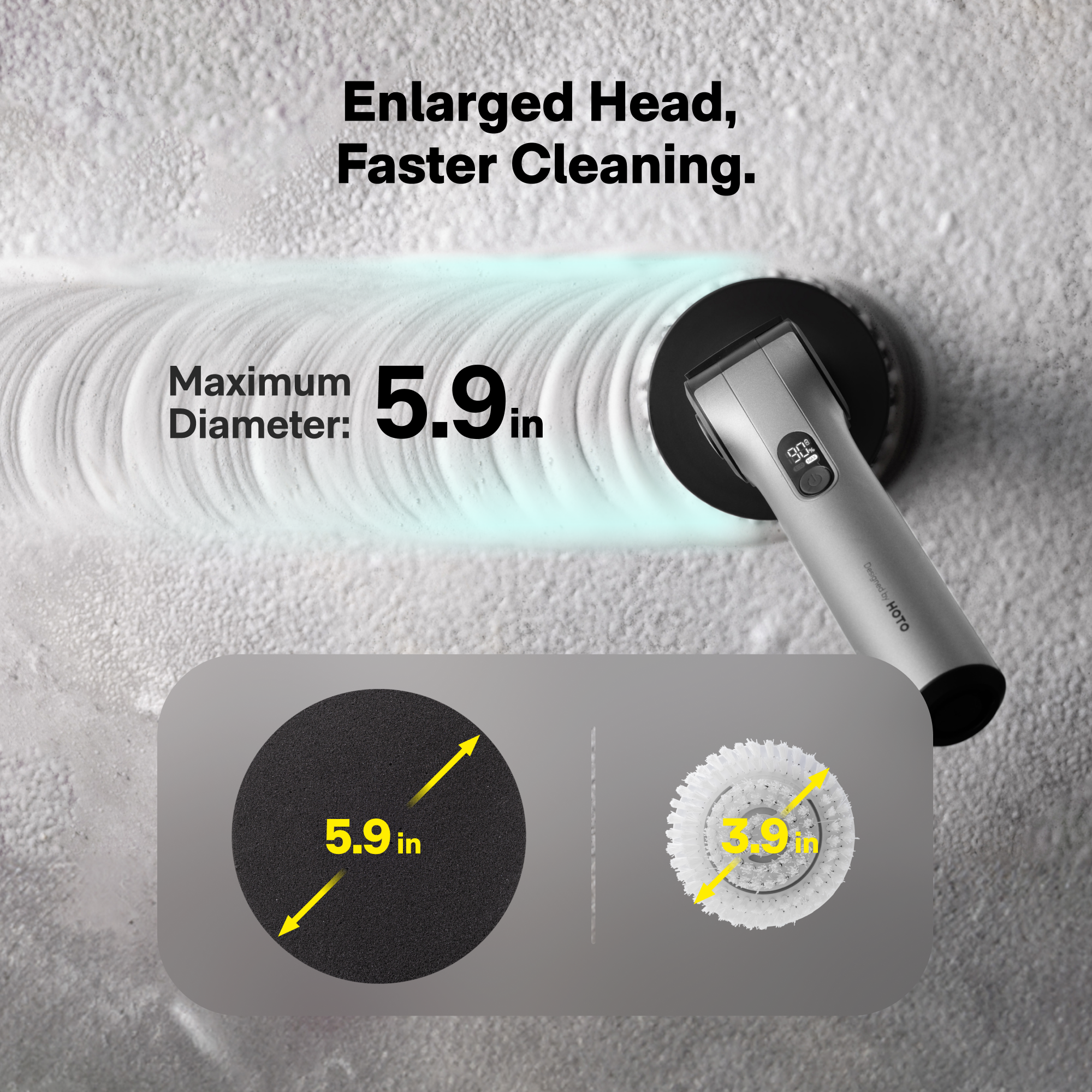 HOTO Flexi™ Cordless Spin Scrubber, view 10