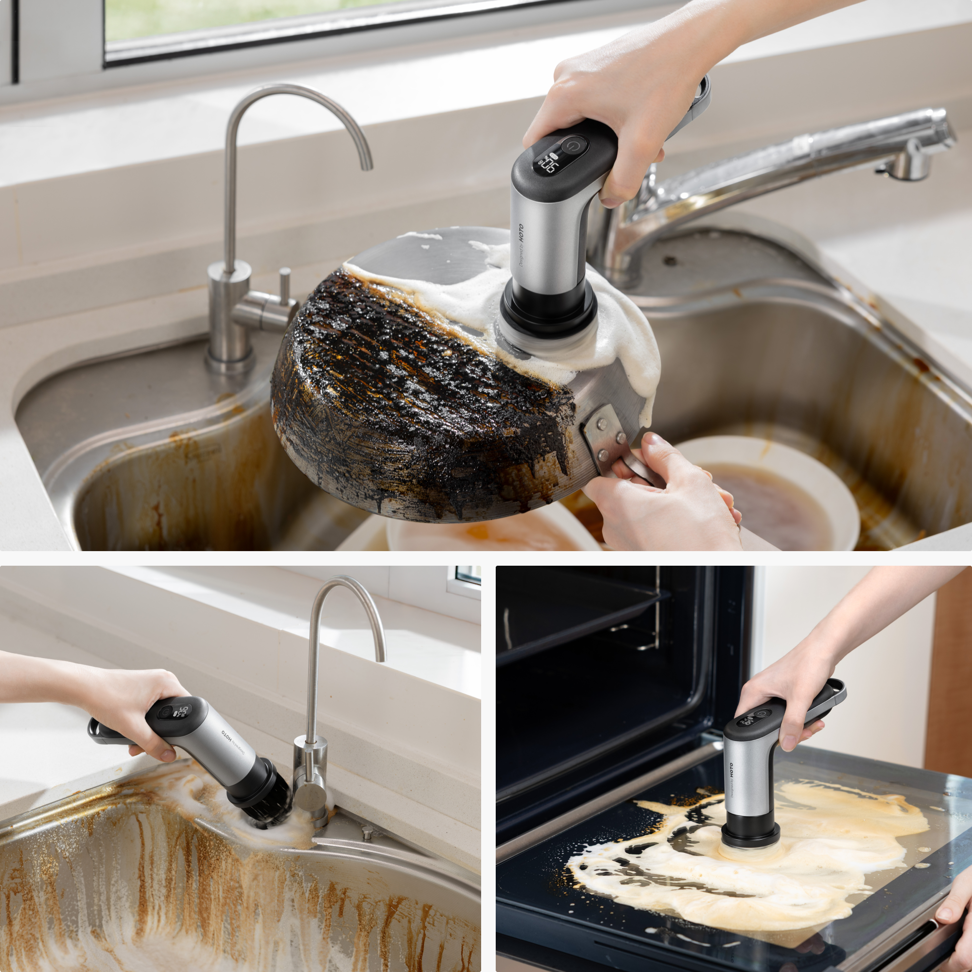HOTO Grip™ Cordless Spin Scrubber, view 4