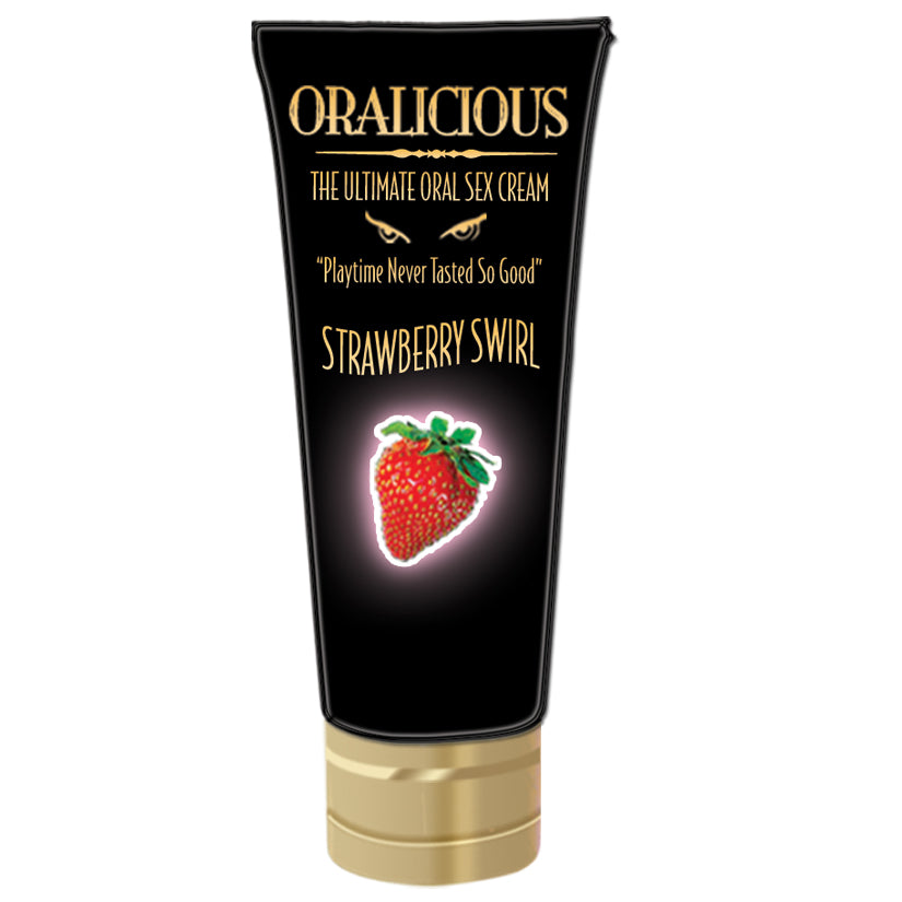 Love Spark Cove | Intimate Apparel, Pleasure Shop & Free Shipping Oralicious-Strawberry Swirl 2oz — main product shot