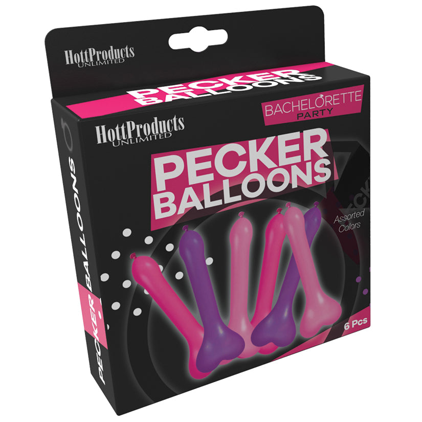 Love Spark Cove | Intimate Apparel, Pleasure Shop & Free Shipping Bachelorette Party Pecker Balloons-Assorted Colors (6 Pack)