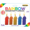 Love Spark Cove | Intimate Apparel, Pleasure Shop & Free Shipping Rainbow Pecker Party Candles-Assorted 5pk — main product sh