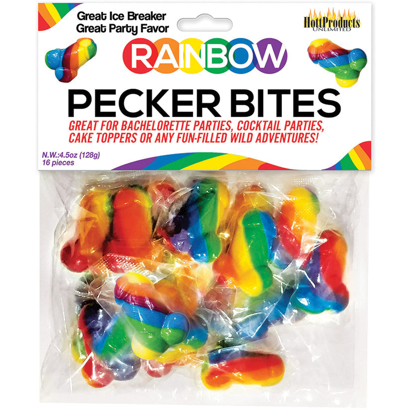 Love Spark Cove | Intimate Apparel, Pleasure Shop & Free Shipping Rainbow Pecker Bites 16pcs — main product shot