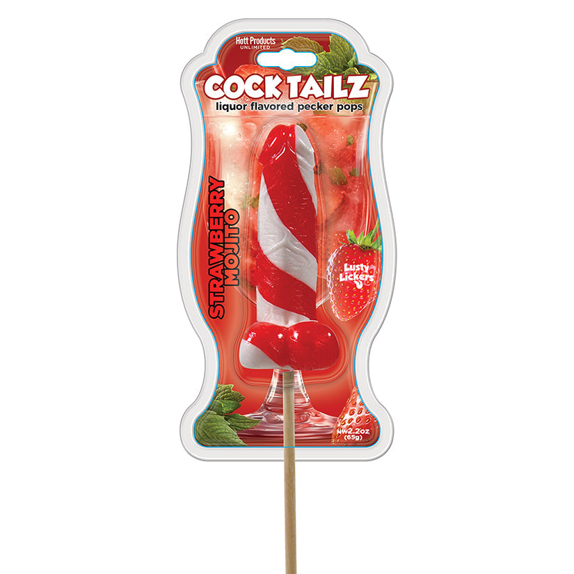 Love Spark Cove | Intimate Apparel, Pleasure Shop & Free Shipping Cocktailz Liquor Flavored Pecker Pops Strawberry Mojito — m
