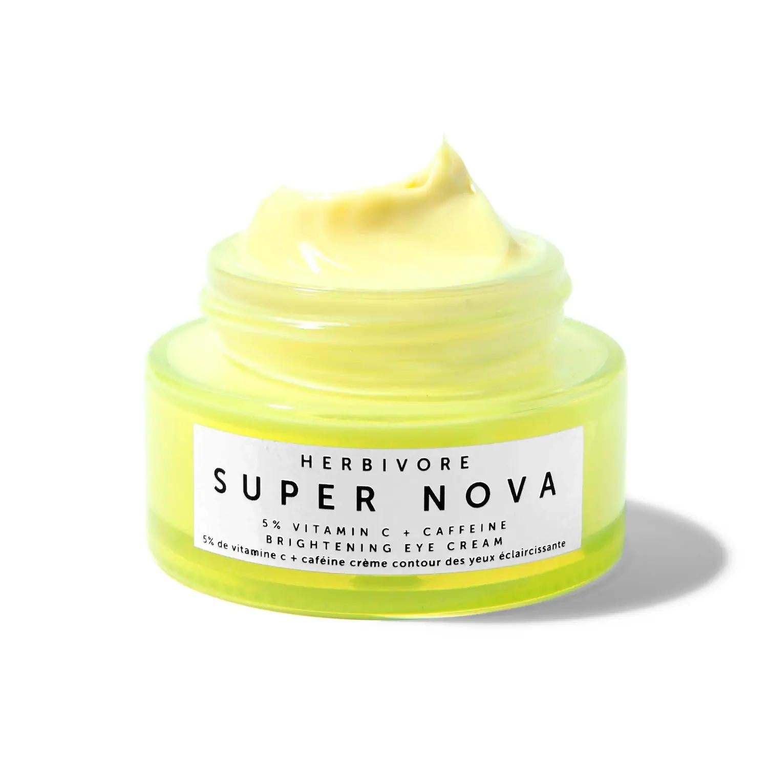 Super Nova Vitamin C Eye Cream - Brightening & Anti-Puffiness Eye Treatment with 5% THD Vitamin C, Caffeine & Turmeric