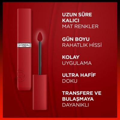 Loreal Paris Infaillible Matte Resistance Liquid Matte Lipstick - 400 Spill The Tea, Transfer-Resistant, Moisturizing, Long-Lasting Matte Finish