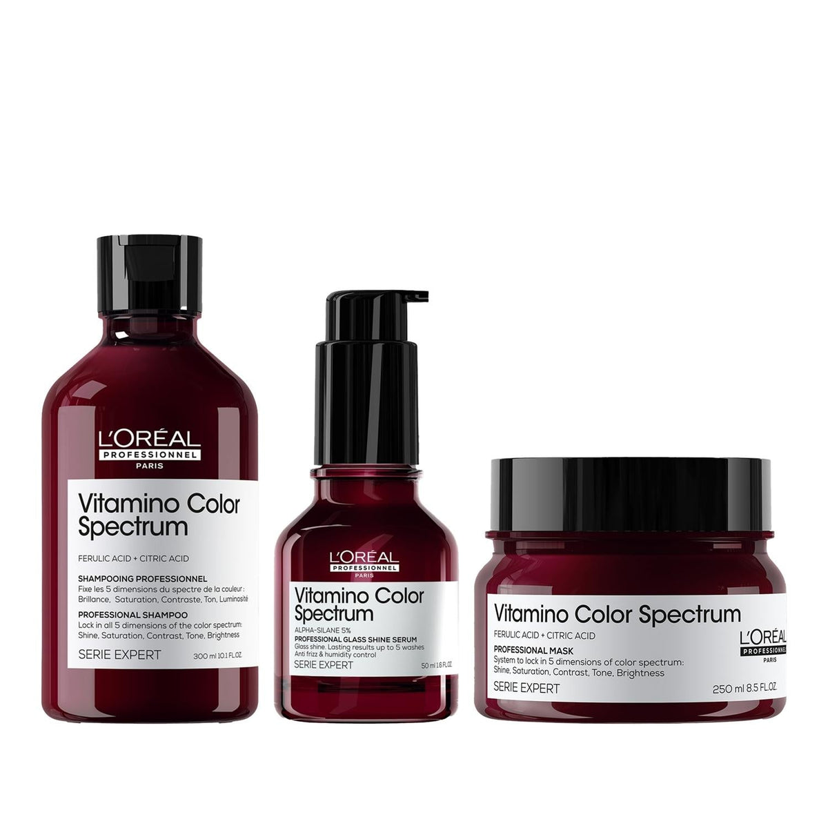 Loreal Professionnel Vitamino Color Hair Care Set: Color Protection & Strengthening for Color-Treated Hair by Beauty Care Bag