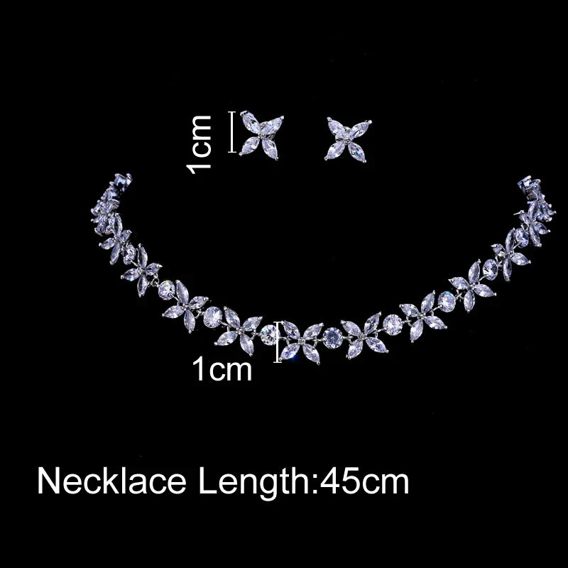 Envy NYC Envy NYC Stunning Crystal Necklace and Earrings Jewelry Set — construction detail