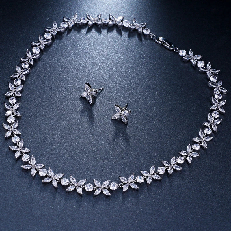 Envy NYC Envy NYC Stunning Crystal Necklace and Earrings Jewelry Set — detail shot 6