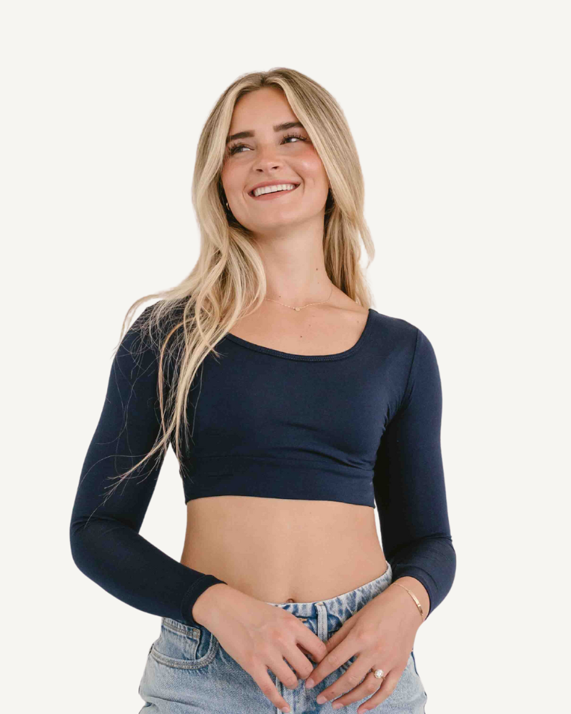 HALFTEE Layering Fashions Classic Long Sleeve Halftee — in-use photo