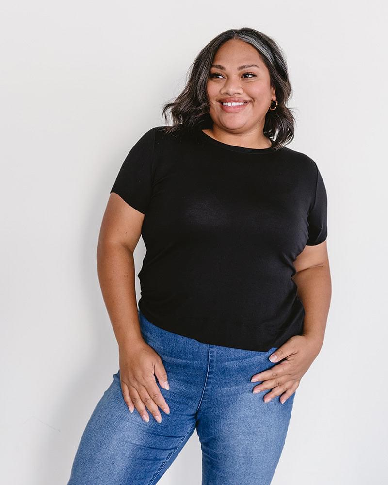 HALFTEE Layering Fashions Crew Neck Boyfriend Full-Length - Layering Top — detail shot 10