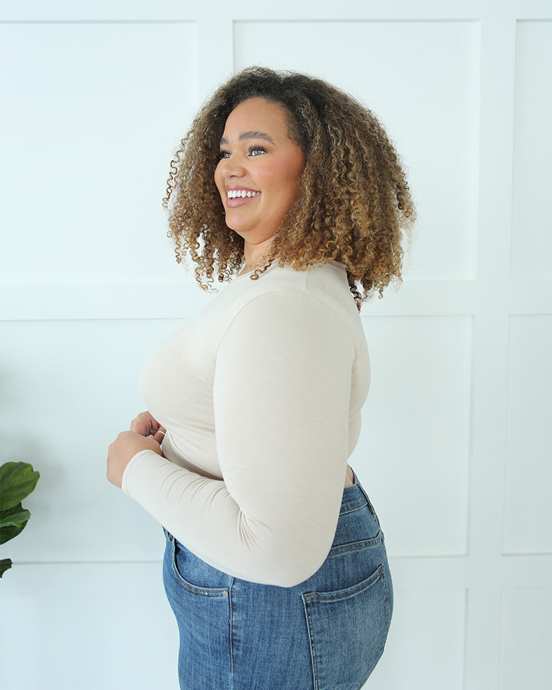HALFTEE Layering Fashions Classic Long Sleeve Halftee — side view