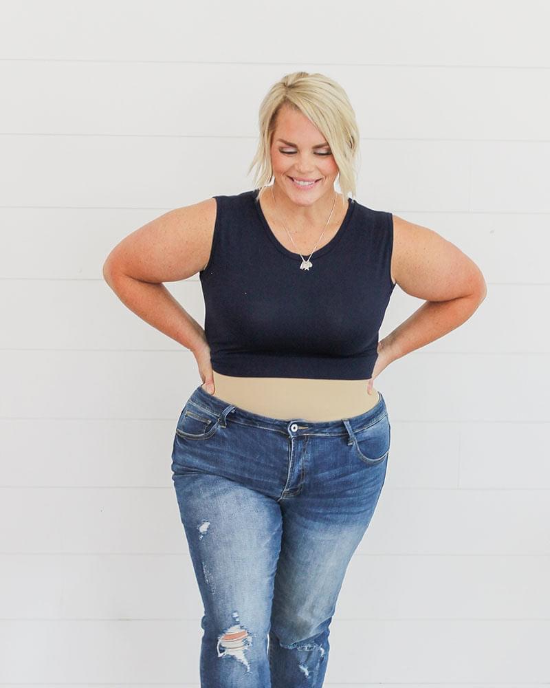 HALFTEE Layering Fashions Crew Neck Tank Halftee — fabric or material detail