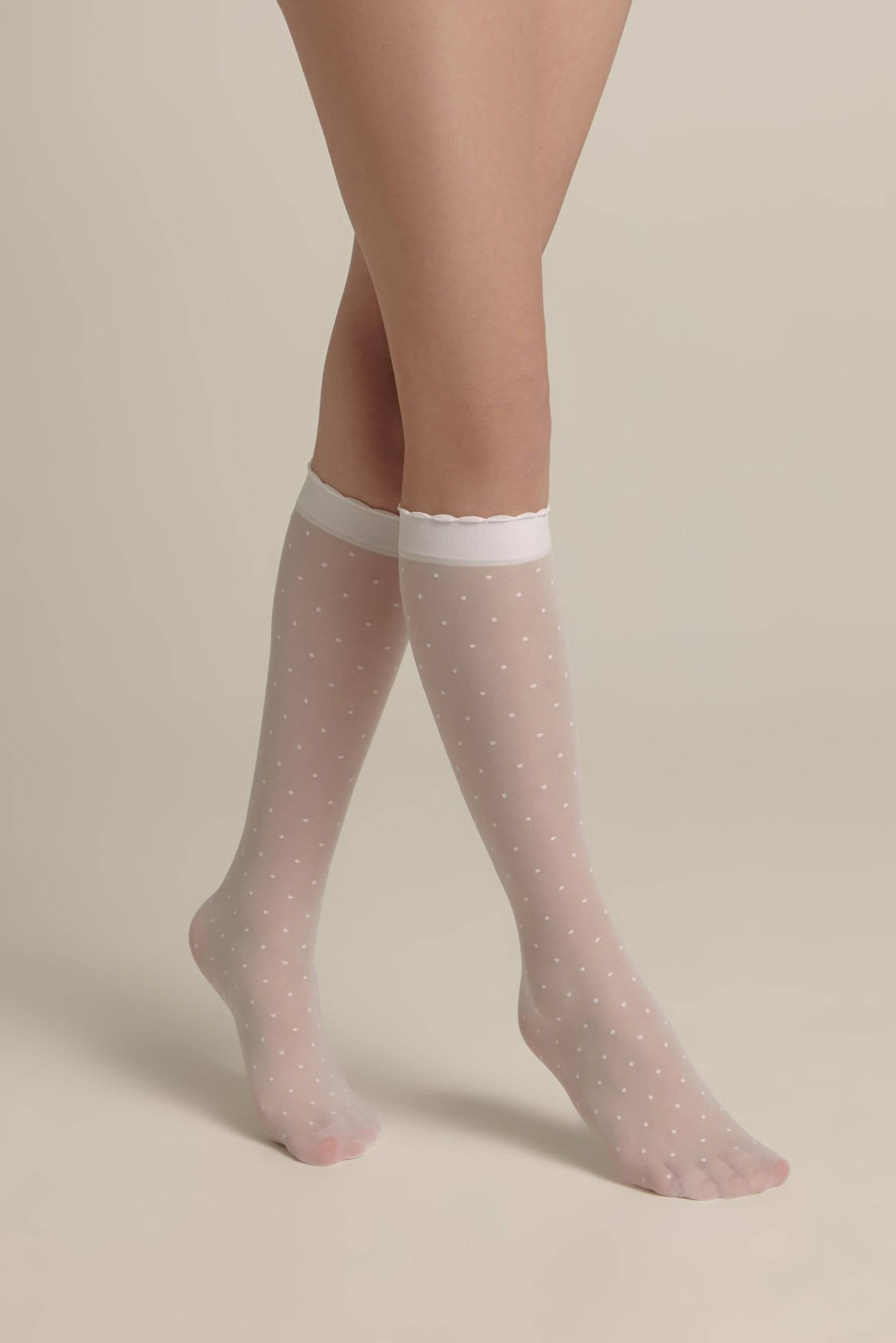TheRanok.com Conte Knee-Highs for girls Dots 20 Den — main product shot