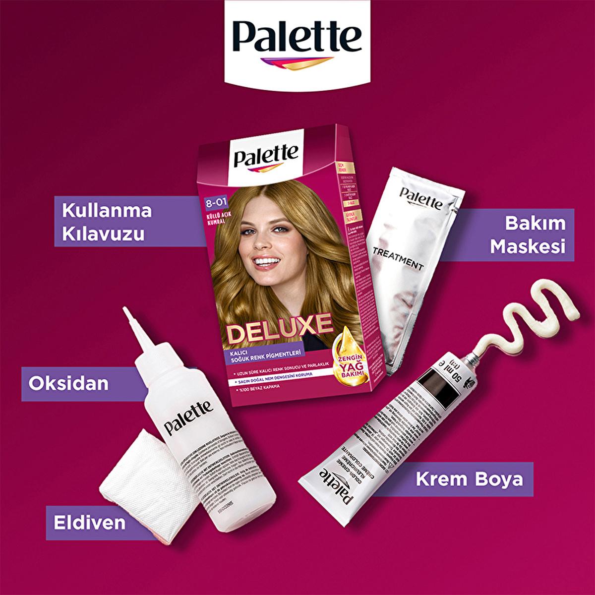 Palette Deluxe KŸllŸ A�õk Kumral Hair Dye: Intense Light Ash Blonde Color, Perfect Grey Coverage & Long Lasting Shine