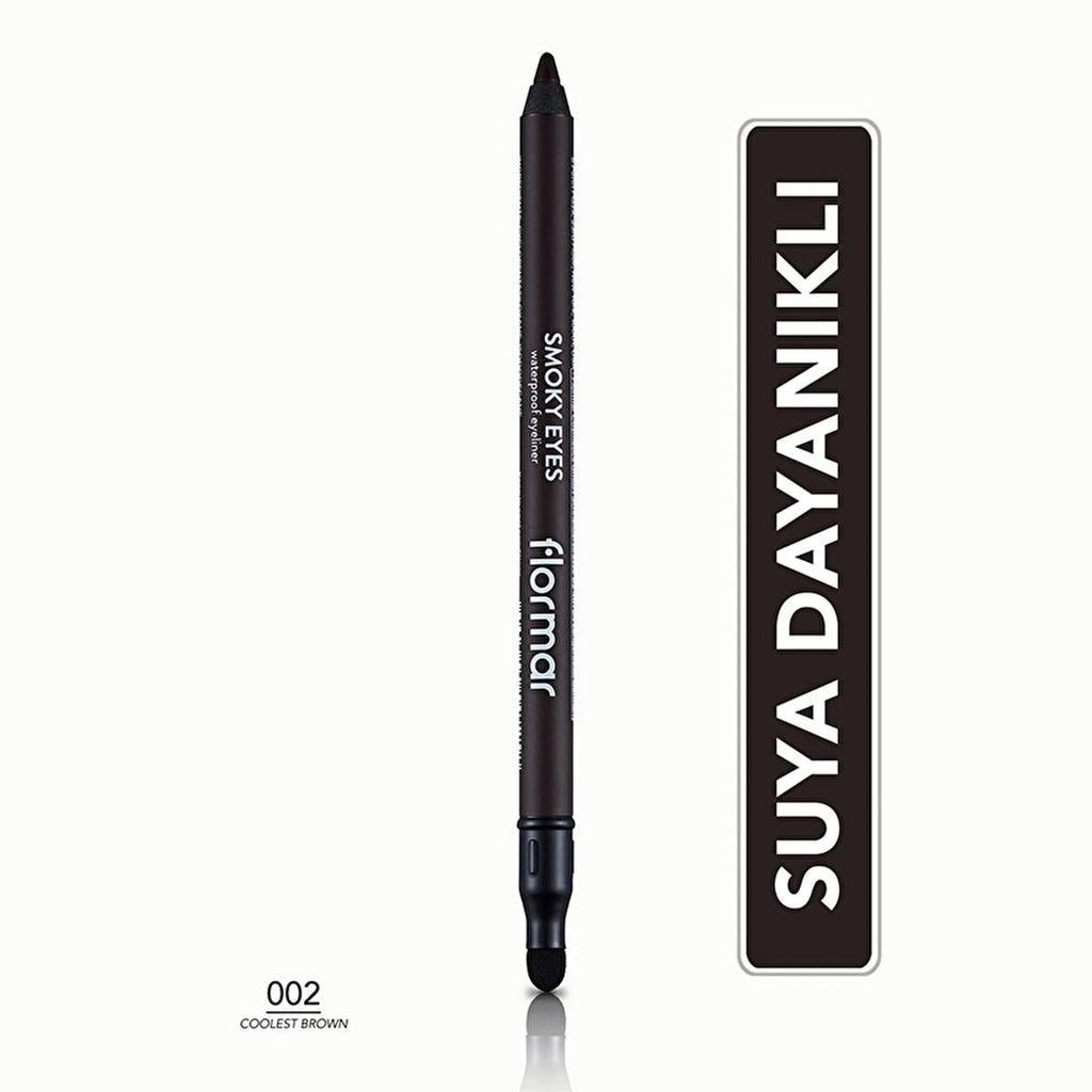 Flormar Coolest Brown Smoky Eyes Waterproof Eyeliner Pencil: Smudge-Proof, Long-Lasting Matte Brown Eyeliner for Effortless Smoky Eyes